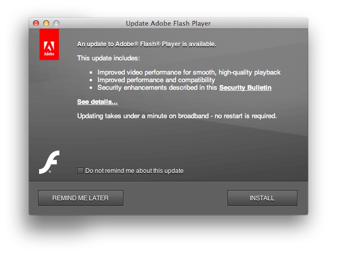 Adobe Flash Player Update For Mac Os 10.6.8